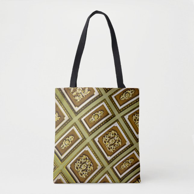 Tote Bag Architecture verte et Brown (Devant)