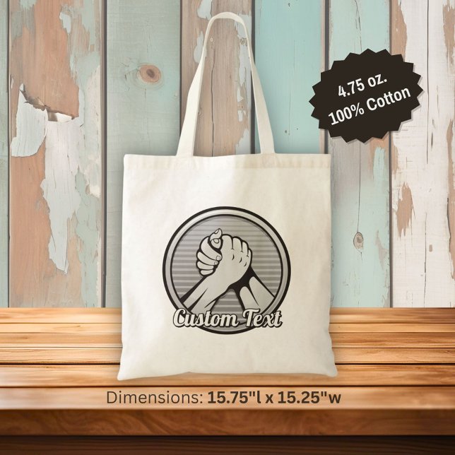 Tote Bag Argent de lutte contre les bras (Créateur téléchargé)