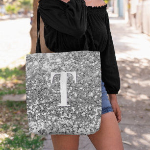 Tote Bag Argent Faux Parties scintillant Bokeh étincelle Mo
