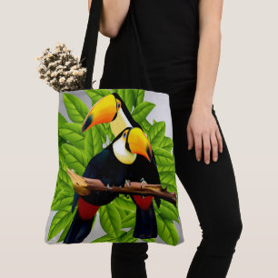 Tote Bag Argent Toucan Duo