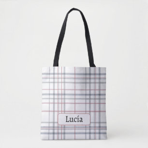 Tote Bag Aria Grace Frost & Sky Motif à carreaux Nordique N