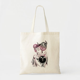 Tote Bag Aries Art Deco Lady