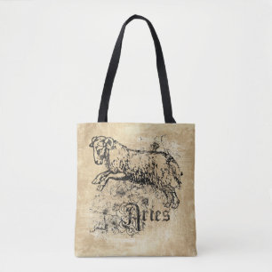 Tote Bag Aries de Zodiac Vintage