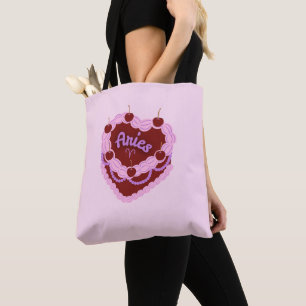 Tote Bag Aries Zodiac Pastel Coeur Gâteau d'anniversaire