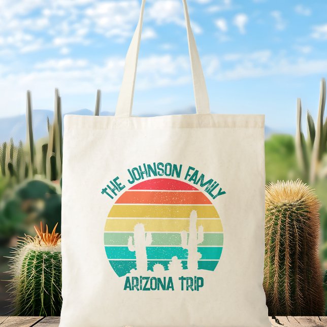 Tote Bag Arizona Desert Cactus Sunset Personnalisé (Créateur téléchargé)