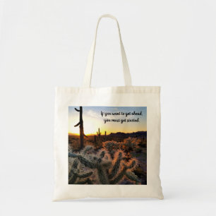 Tote Bag Arizona Desert Sunset Cactus Inspiration Dire