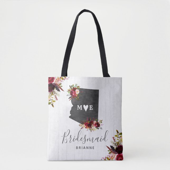 Tote Bag Arizona State Destination Russe Mariage Monogramme (Devant)