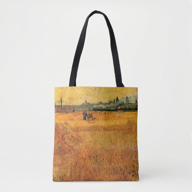 Tote Bag Arles : Vue des champs de blé par Vincent van Gogh (Devant)