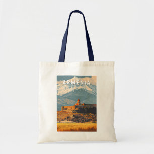 Tote Bag Arménie Illustration Voyage Art Vintage