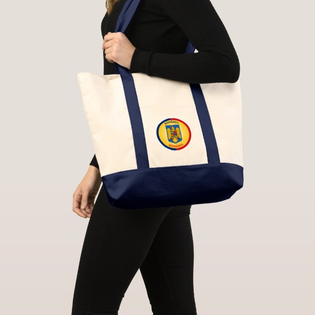 Tote Bag Armoiries de Roumanie Forme de Cercle (Devant (produit))