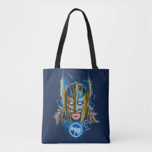 Tote Bag Armoiries d'or et casque graphique