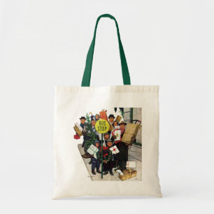 Tote Bag Arrêt d'autobus à Noël