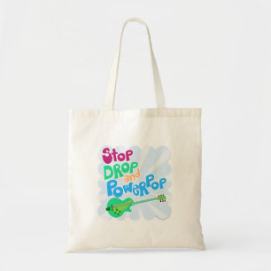 Tote Bag Arrêter Drop et Powerpop Fun Retro Music Slogan