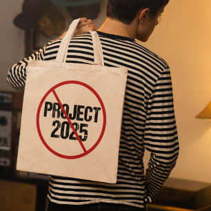 Tote Bag Arrêter le projet politique anti-Trump 2025