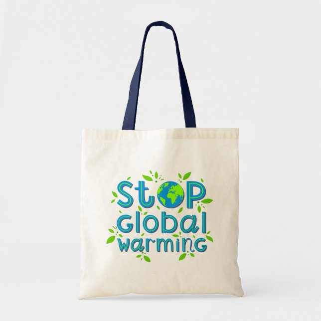 Tote Bag Arrêter le Réchauffement climatique (Devant)
