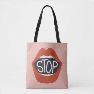 Tote Bag Arrêter les lèvres