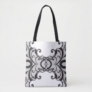 Tote Bag Arrière - plan 2 de dentelle