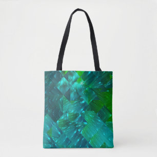 Tote Bag arrière - plan abstrait. mosaïque bleue et verte