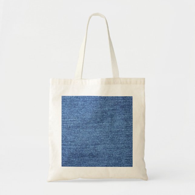 Tote Bag Arrière - plan Blue Jean Denim (Devant)