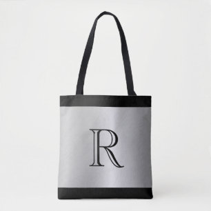 Tote Bag Arrière - plan d'apparence métallique argenté avec