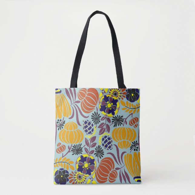 Tote Bag arrière - plan de design floral (Devant)