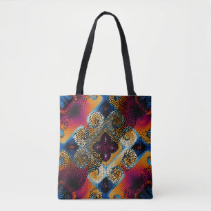Tote Bag Arrière - plan de texture sans soudure. Ondes dia