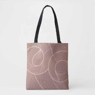 Tote Bag Arrière - plan Motif Luxury Gold Lines