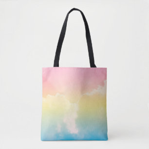Tote Bag arrière - plan nuageux avec un dégradé de couleur 