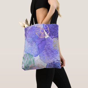 Tote Bag Arrière - plan Rose Et Violet
