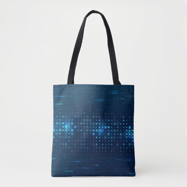 Tote Bag arrière - plan technologique Abstrait. Innovation  (Devant)