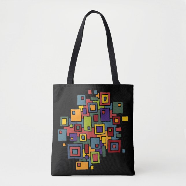 TOTE BAG ART ABSTRAIT - CITY MAPS II (Devant)