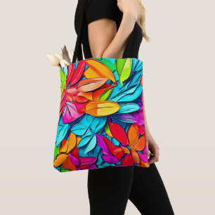 Tote Bag Art Abstrait de la feuille