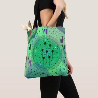 Tote Bag Art abstrait : Fruit Kiwi Vert