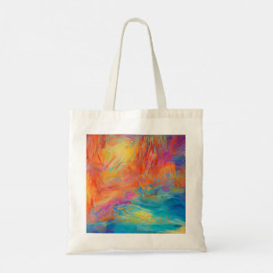 Tote Bag Art Abstrait NOM Artiste Moderne Coloré