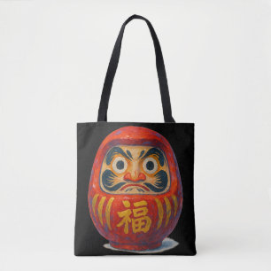 Tote Bag Art acrylique de la poupée japonaise Daruma