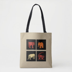 Tote Bag Art animalier africain abstrait moderne