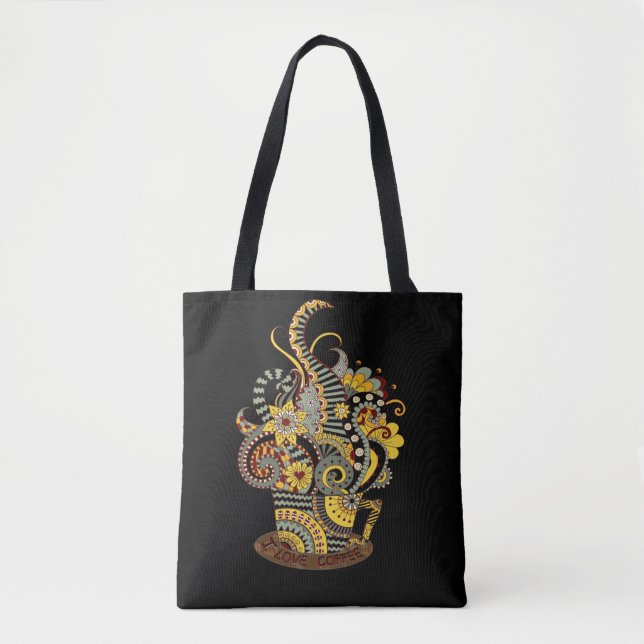 Tote Bag Art artistique-dessin de gribouillis (Devant)