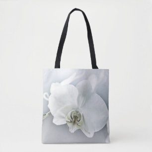 Tote Bag Art botanique de l'orchidée blanche élégante
