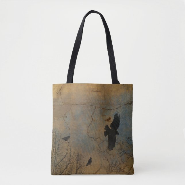 Tote Bag Art carte vintage (Devant)