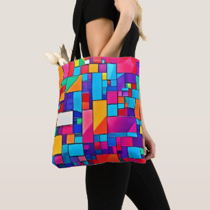 Tote Bag Art couleur géométrique