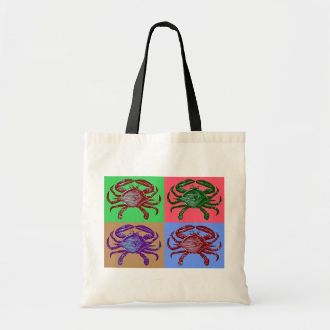Tote Bag Art de bruit de crabe (Devant)
