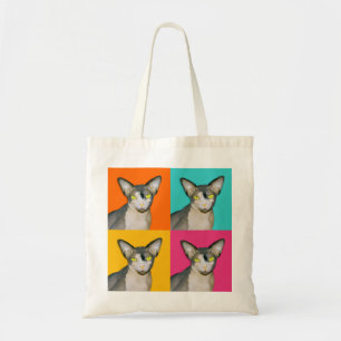 Tote Bag Art de bruit de Ninja de chat de Sphynx