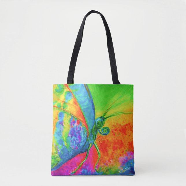 Tote Bag Art de floraison - ACHATS de papillon avec (Devant)