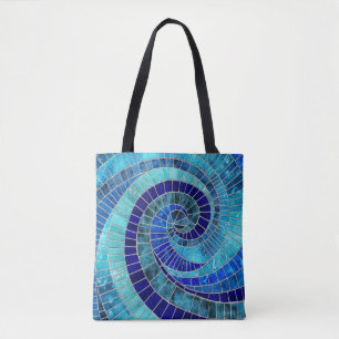 Tote Bag Art de la mosaïque de la vague océanique