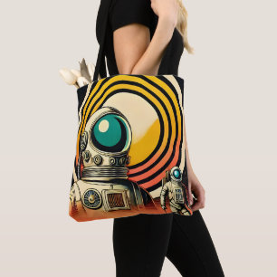 Tote Bag Art de l'atterrissage des astronautes de l'ère spa