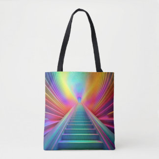 Tote Bag Art de l'escalier arc-en-ciel