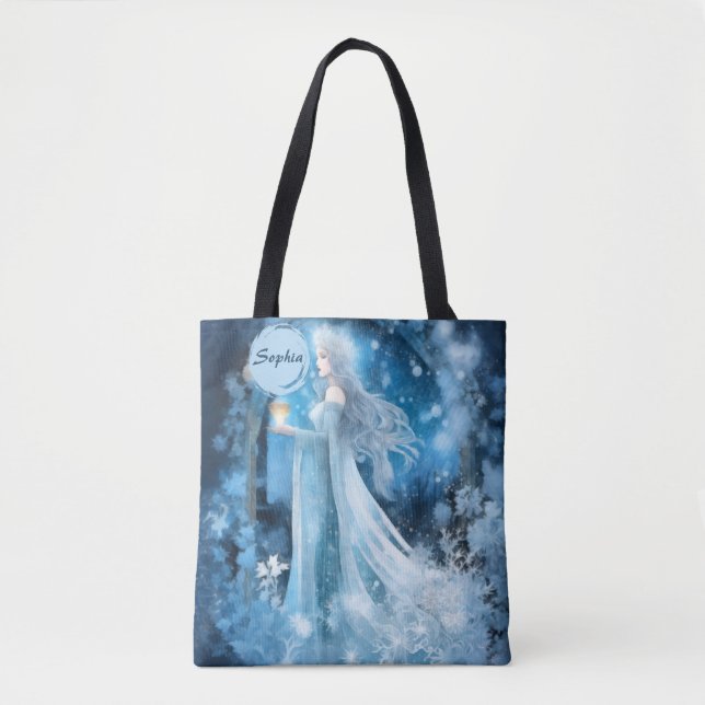 Tote Bag Art de l'Imaginaire de la Reine des neiges - Déess (Devant)
