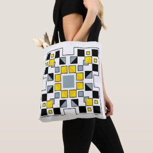 Tote Bag Art de motif de courtepointe géométrique moderne