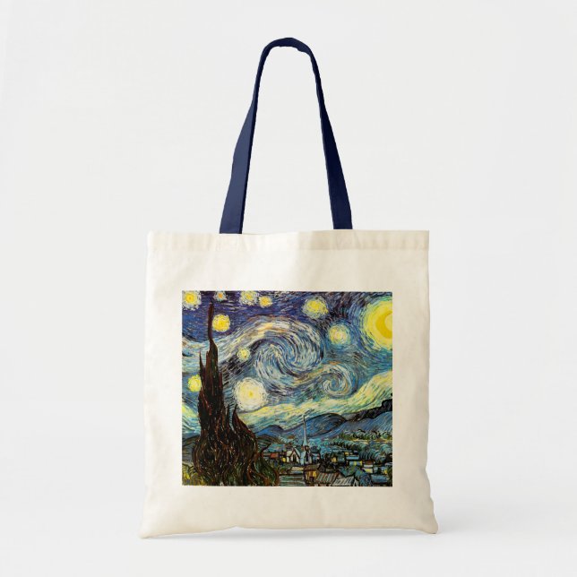 Tote Bag Art de nuit Van Gogh Starry (Devant)