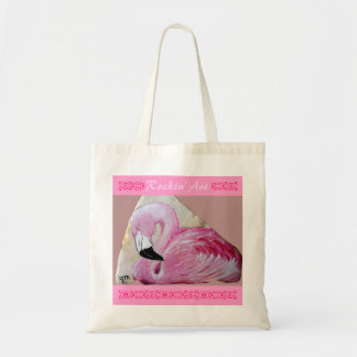 Tote Bag Art de roche de Flamant rose